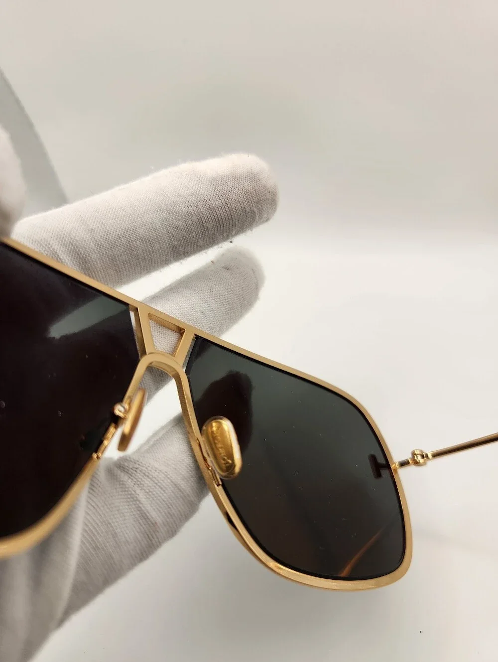 Tom Ford Stavros Sunglasses Gold Aviator FT1204 With Case & Cloth